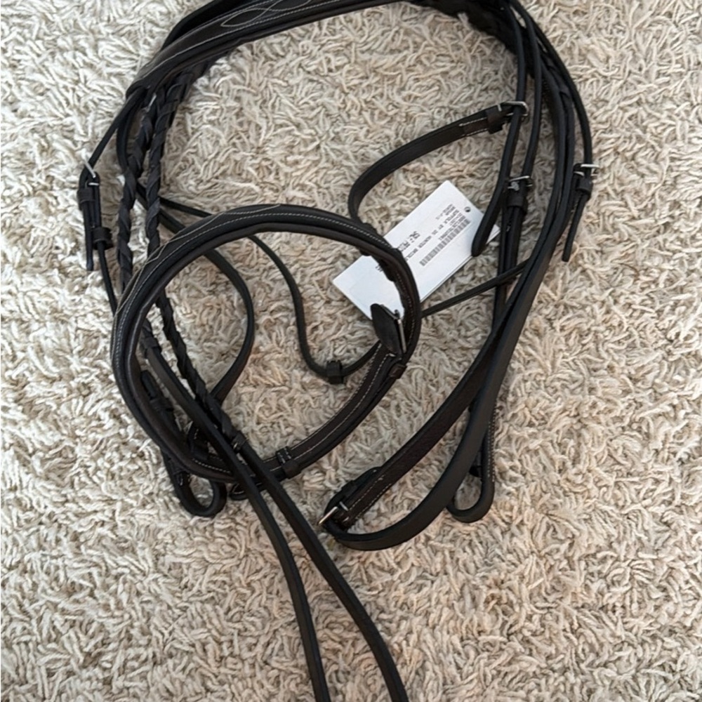 Brown Leather Pet Bridle - Classic Riding Headstall